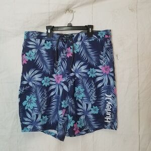 Hurley Hawaiian print swim board shorts